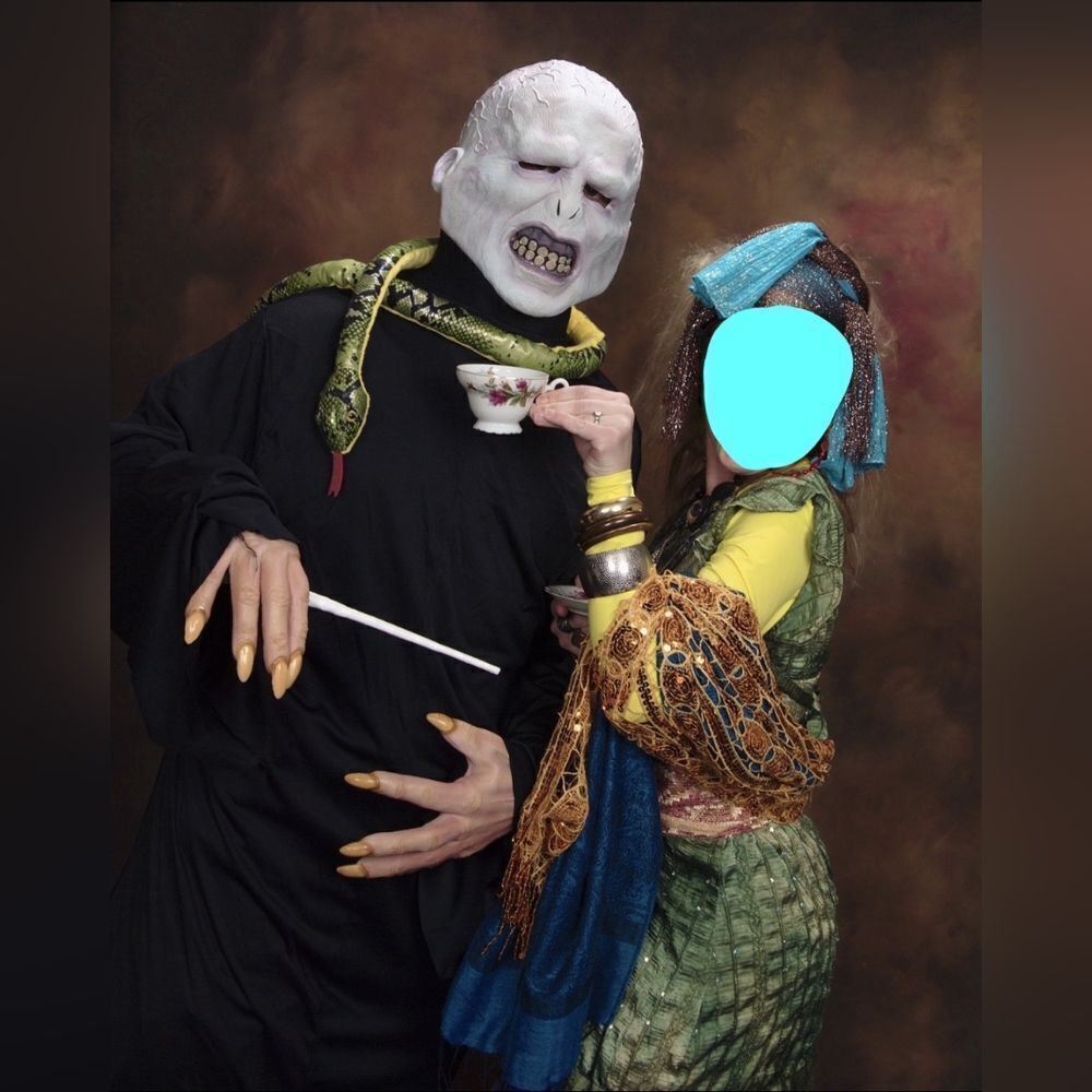 📷💚Harry Potter Voldemort Robe & Full Mask Costume Set Adult One Size - Picture 2 of 5
